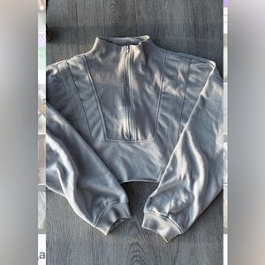 ALO Yoga Gray Cropped Sweatshirt